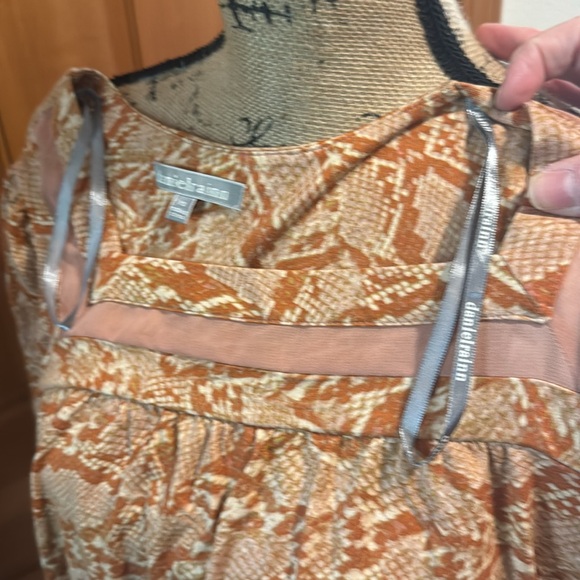 Danielrainn Snake Skin Peach Print Patterned Top - Picture 9 of 10